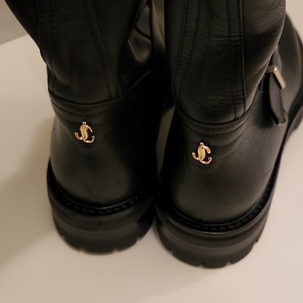 The Jimmy Choo Youth II Leather Boot features a leather upper, - Picture 7 of 14